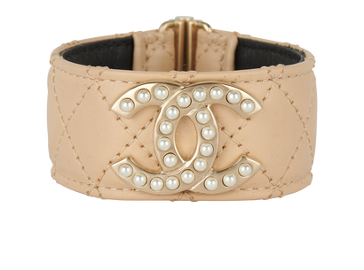 Chanel B18P Embellished CC Logo Cuff, front view