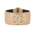 Chanel B18P Embellished CC Logo Cuff, front view