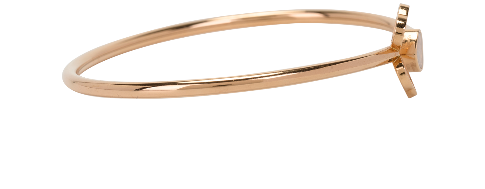 Chopard Happy Hearts Wings Bangle, &pound;2,400, Jewellery, Rose Gold, Mother of Pearl/Rose Gold, Side view