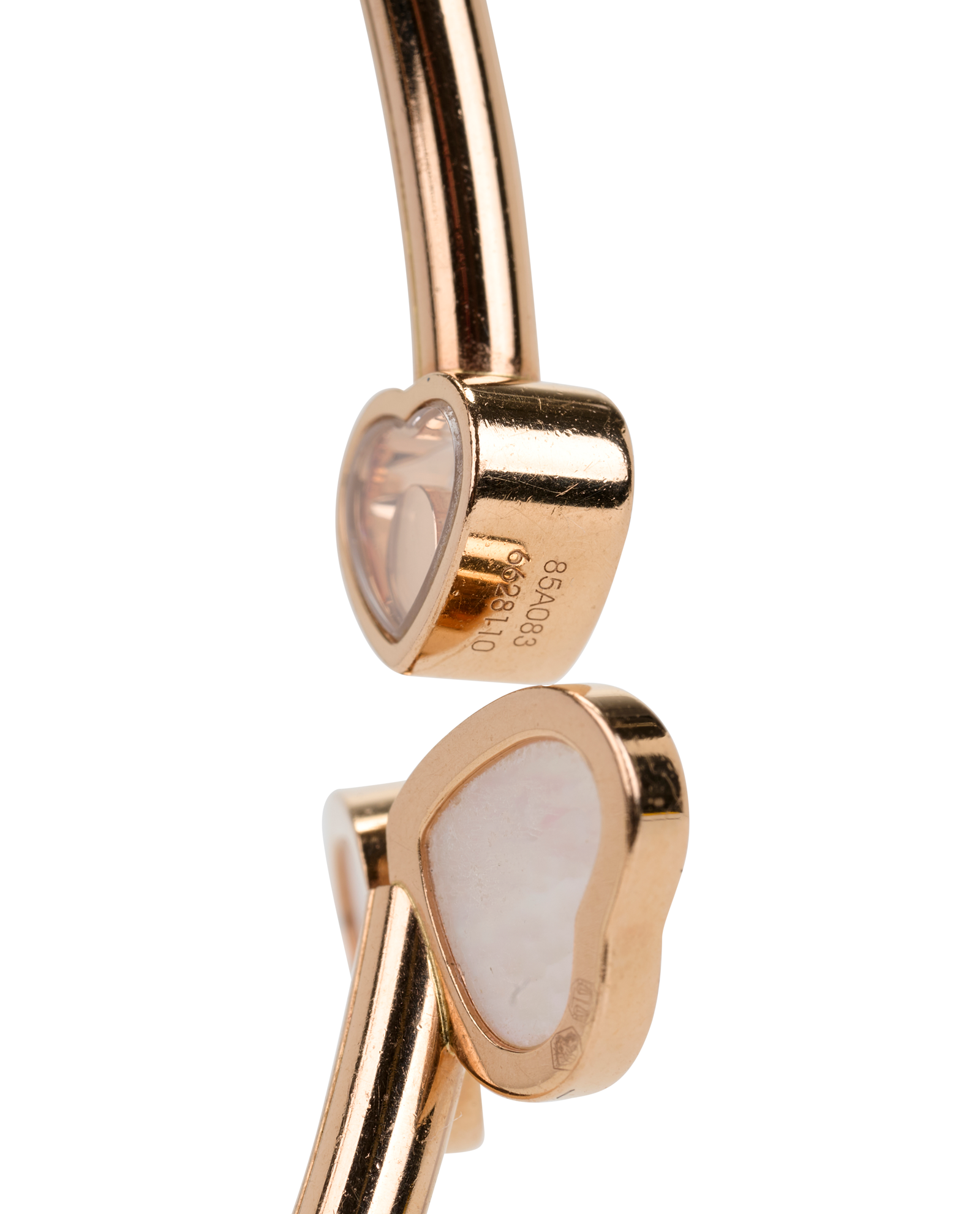 Chopard Happy Hearts Wings Bangle, &pound;2,400, Jewellery, Rose Gold, Mother of Pearl/Rose Gold, Other view