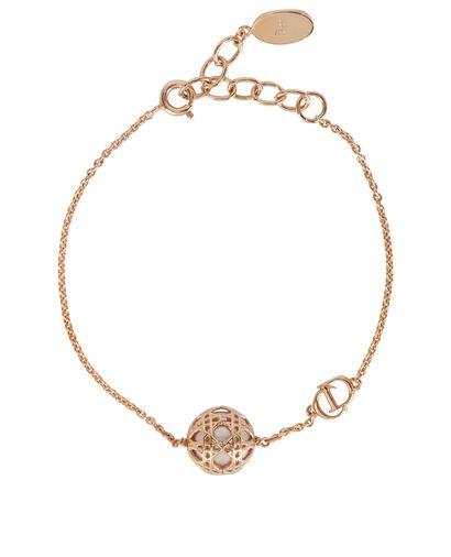 Christian Dior Cannage Detail Bracelet, &pound;195, Jewellery, Rose Gold, Brass, Front view