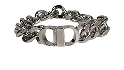 【DIOR】CD ICON CHAIN LINK BRACELET/ゴールド&シルバー/メンズ Dior Men CD Icon Cuban Chain Link Bracelet Silver Black
