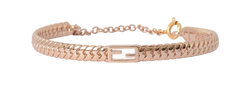 Fendi Baguette Bracelet, Brass, Rose Gold, B, 3*
