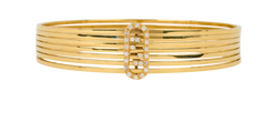 Fendi O'Lock Multi-Layer Bracelet, Brass, Gold, MII, B, 3*