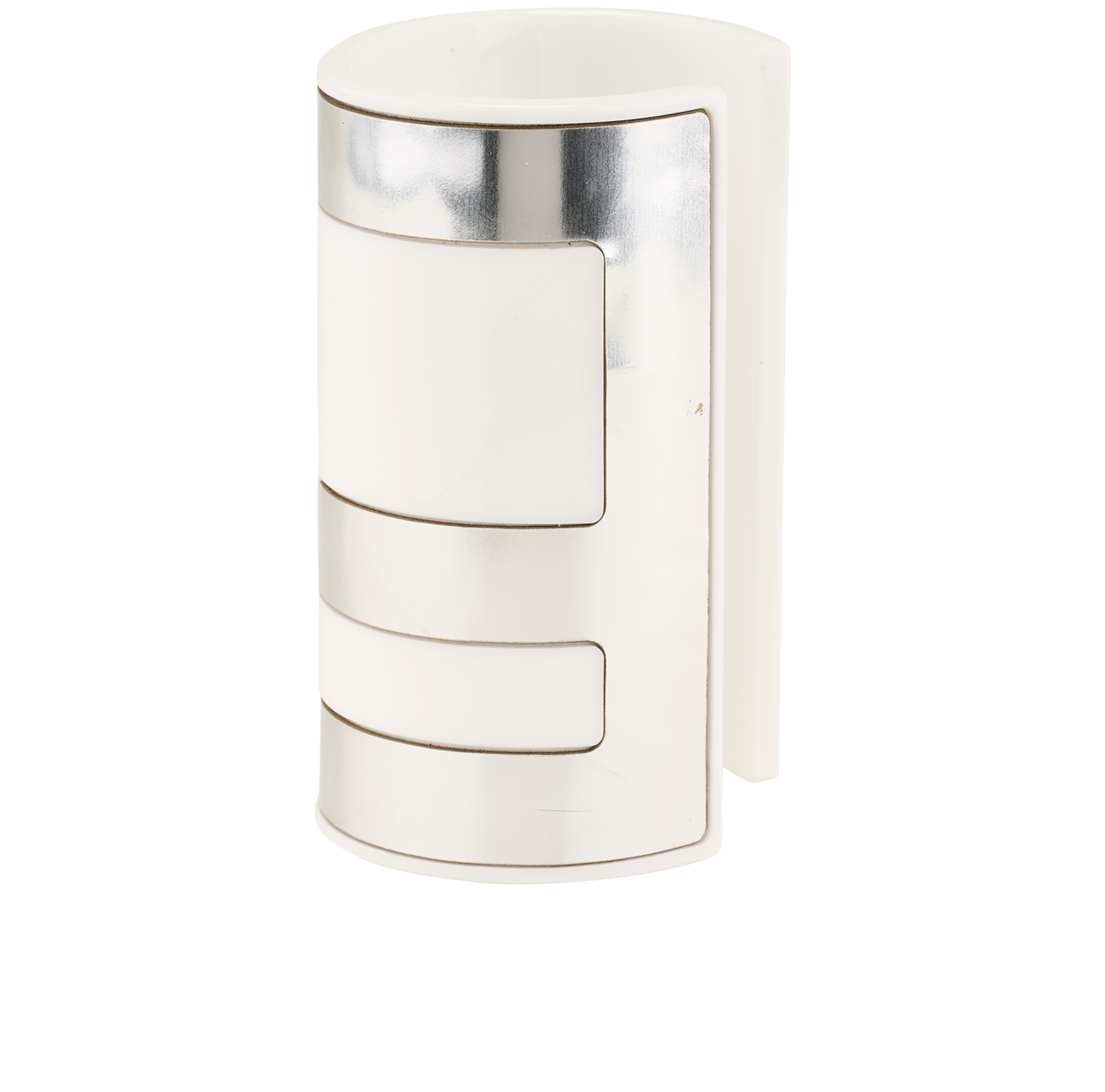 Fendi FF Wide Cuff, &pound;80, Jewellery, White, Acetate, Bottom view