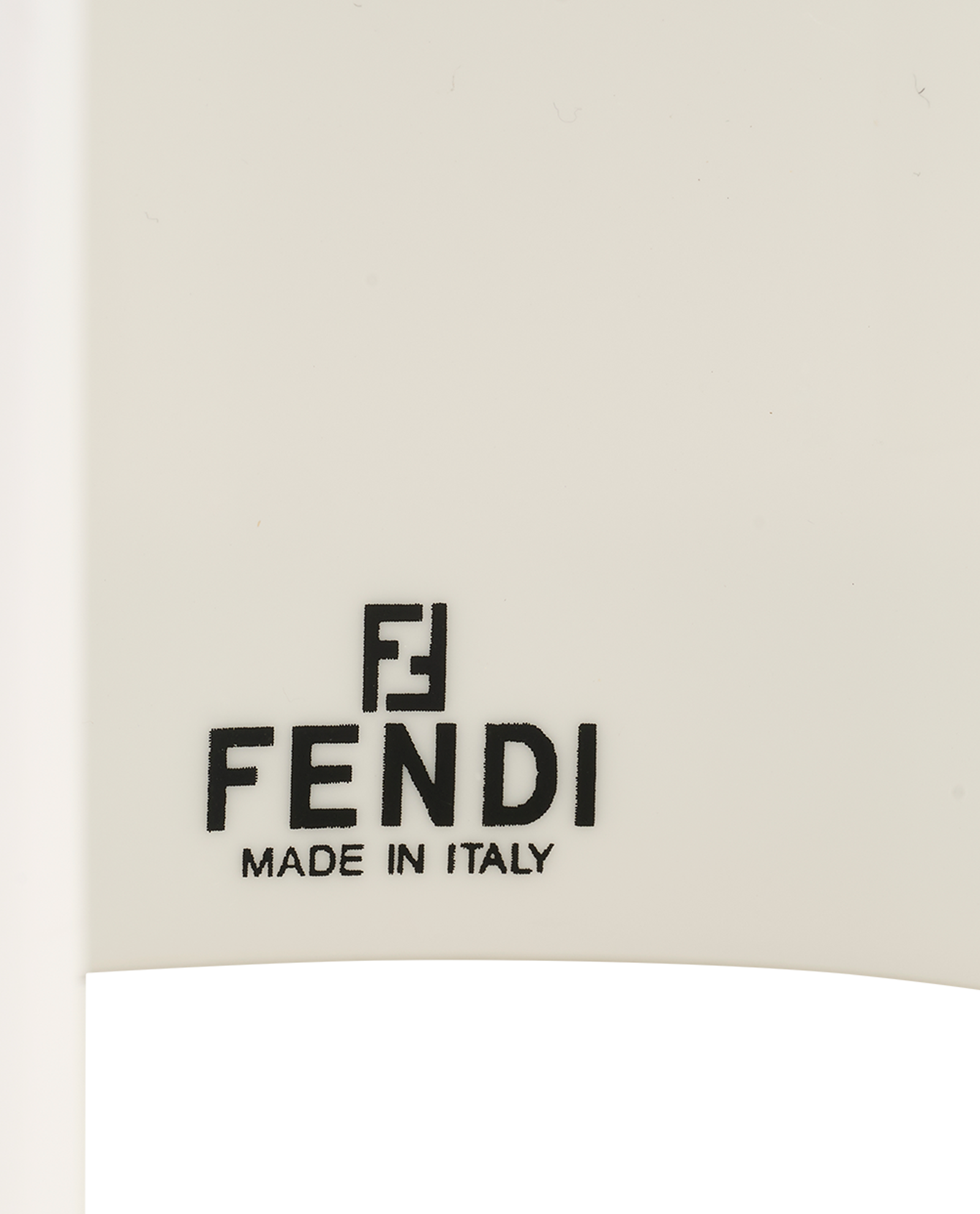 Fendi FF Wide Cuff, &pound;80, Jewellery, White, Acetate, Other view