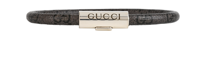 Gucci Trademark GG Supreme Bracelet, &pound;190, Jewellery, Beige, Canvas, Front view