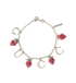 Gucci Logo Strawberries Charm Bracelet, front view