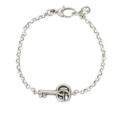Gucci GG Marmont Key Charm Bracelet, &pound;120, Jewellery, Silver, Sterling Silver, Front view