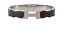Hermes Clic H Bracelet, Brass, Silver/Grey, DB/B, 3*