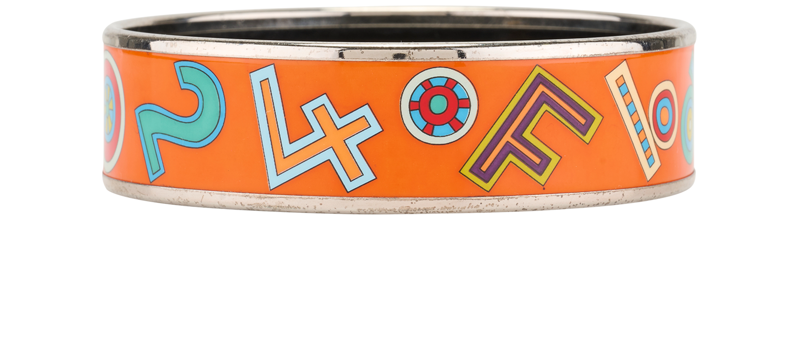 Hermes Tohu Bohu Bangles, &pound;150, Jewellery, Orange, Enamel Coated Ceramic, Back view