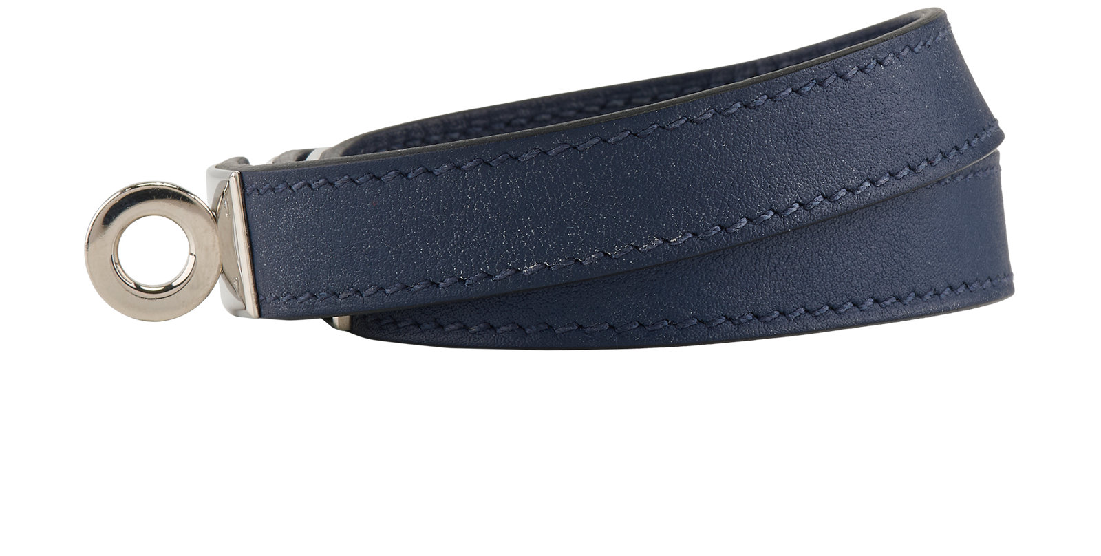Hermes Kelly Double Tour Bracelet, &pound;180, Jewellery, Navy, Leather, Bottom view