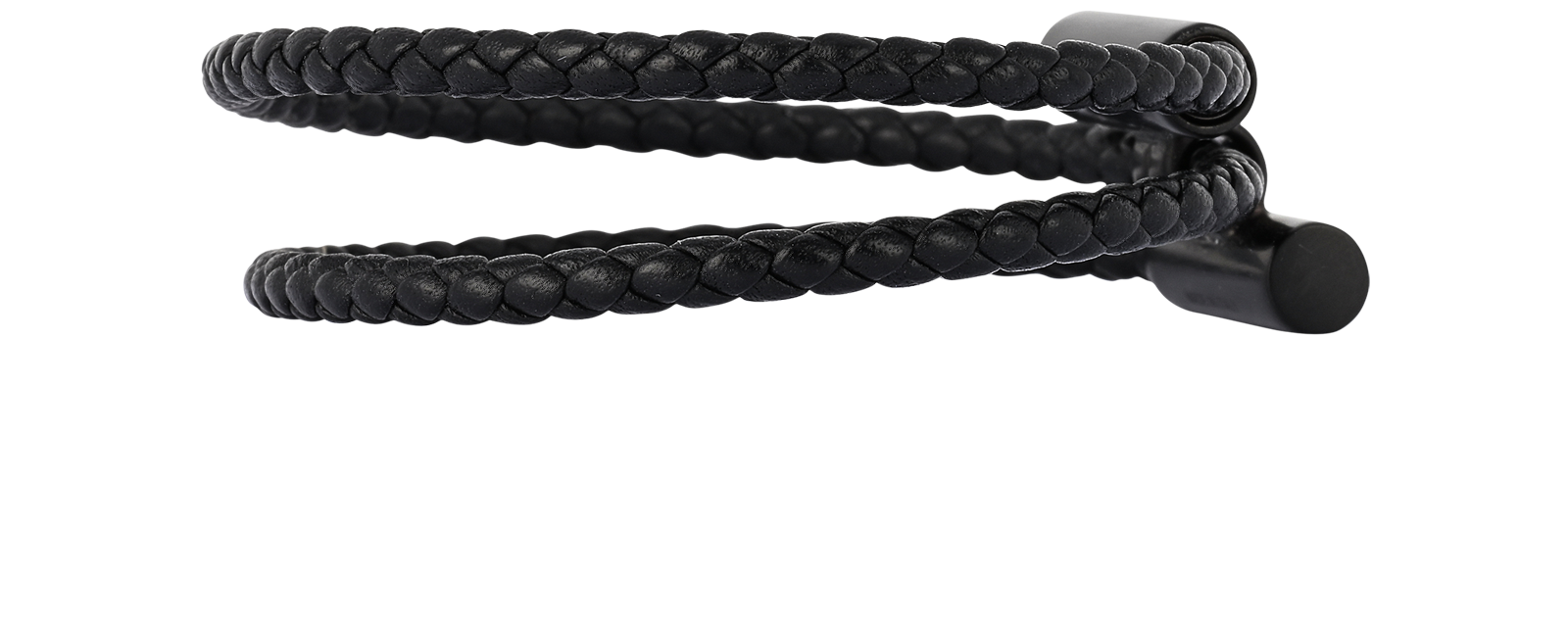 Hermes Tournis Tresse Bracelet, &pound;275, Jewellery, Black, Leather, Side view
