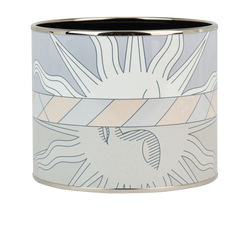 Hermes Dies Et Hore Extra Thick Bangle, Enamel, Grey/Lavender/White, 3*