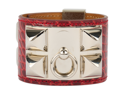 Hermes Collier De Chien, Alligator, Red, X(2016), DB/B, 3*