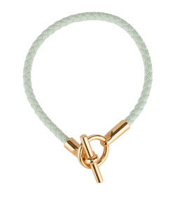 Hermès Glénan Bracelet, Leather, Blue, B/DB, 3*