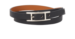 Hermes Behapi Double Tour Bracelet, Leather, Black, MIF, DB, 2*