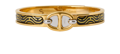 Hermes Mini Clic Chaine D'Ancre Bracelet, £350, Jewellery, Black/Gold, Brass, Front view