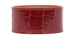 Hermes Croc Bangle, Croc Leather, Red, [J]52, 3*