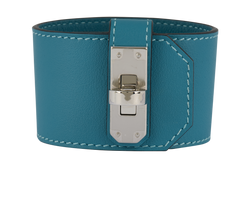 Hermes Kelly Twist Small Bracelet, Swift Leather, Bleu Jean, MIF, 2*