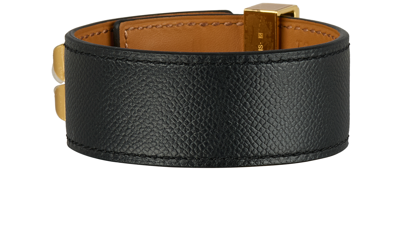 Hermes Collier de Chien 24, &pound;420, Jewellery, Black, Brass/Leather, Back view