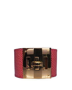 Hermès Kelly Dog Bracelet, Niloticus Lizard, Pink, Tstamp, 3*