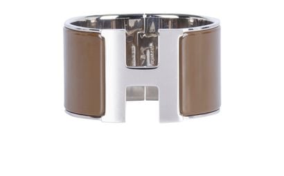 Hermes Extra Wide Clic Clac Bracelet, front view