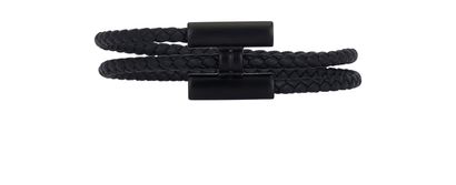 Hermes Tournis Tresse bracelet, &pound;200, Jewellery, Black, Leather, Front view