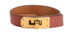 Hermes Mini Kelly Double Tour Bracelet, Leather, Brown, MIF, DB, 2*