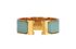 Hermès Clic Clac GM Bracelet, &pound;320, Jewellery, Blue/Gold, Enamel Coated Ceramic/Yellow Gold Plated, Front view
