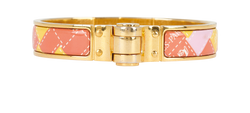 Hermes Charniere Bracelet,Brass/Enamel, Gold/Orange/Yellow, SP1136, B, 2*