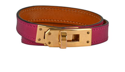 Hermes Kelly Double Tour Bracelet, &pound;180, Jewellery, Purple, Leather, Front view