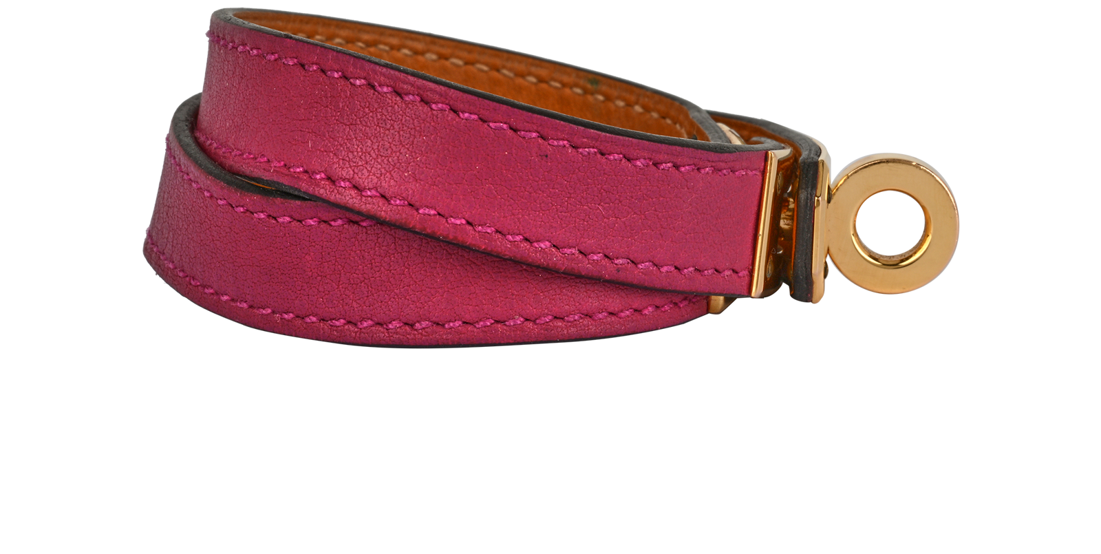 Hermes Kelly Double Tour Bracelet, &pound;180, Jewellery, Purple, Leather, Side view