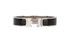 Hermès Clic H Bracelet, &pound;350, Jewellery, Black/Silver, Enamel Coated Ceramic/Silver Plated, Front view