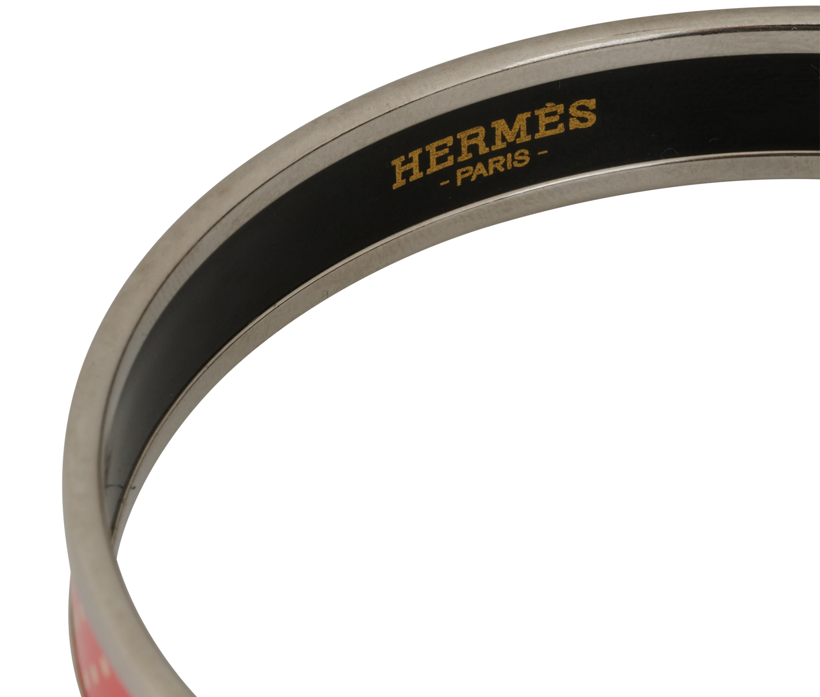 Hermes Printed Bangle, &pound;220, Jewellery, Silver, Brass/Enamel Coated Ceramic, Other view