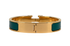 Hermes Clic H, £395, Jewellery, Gold/Green, Brass/Enamel Coated Ceramic, Back view