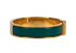 Hermes Clic H, £395, Jewellery, Gold/Green, Brass/Enamel Coated Ceramic, Side view