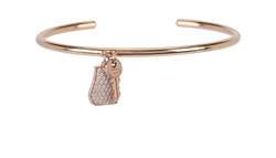 Hermes Kelly Clochette Bracelet, Rose Gold/Diamonds, C/DB/B,4*