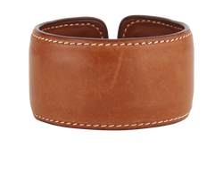 Hermes Wide Cuff, Leather, Brown, [F] (2002), 2*