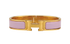 Hermes Clic H Bracelet, &pound;295, Jewellery, Gold/Pink, Brass/Enamel Coated Ceramic, Front view