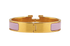 Hermes Clic H Bracelet, &pound;295, Jewellery, Gold/Pink, Brass/Enamel Coated Ceramic, Back view
