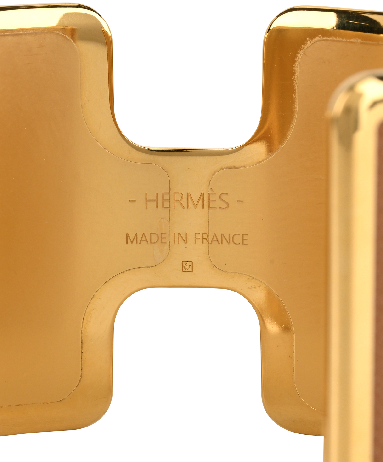 Hermes Olympe Cuff Bracelet, &pound;420, Jewellery, Brown/Gold, Leather, Other view