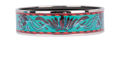 Hermes Wide Native Feather Bangle, front view