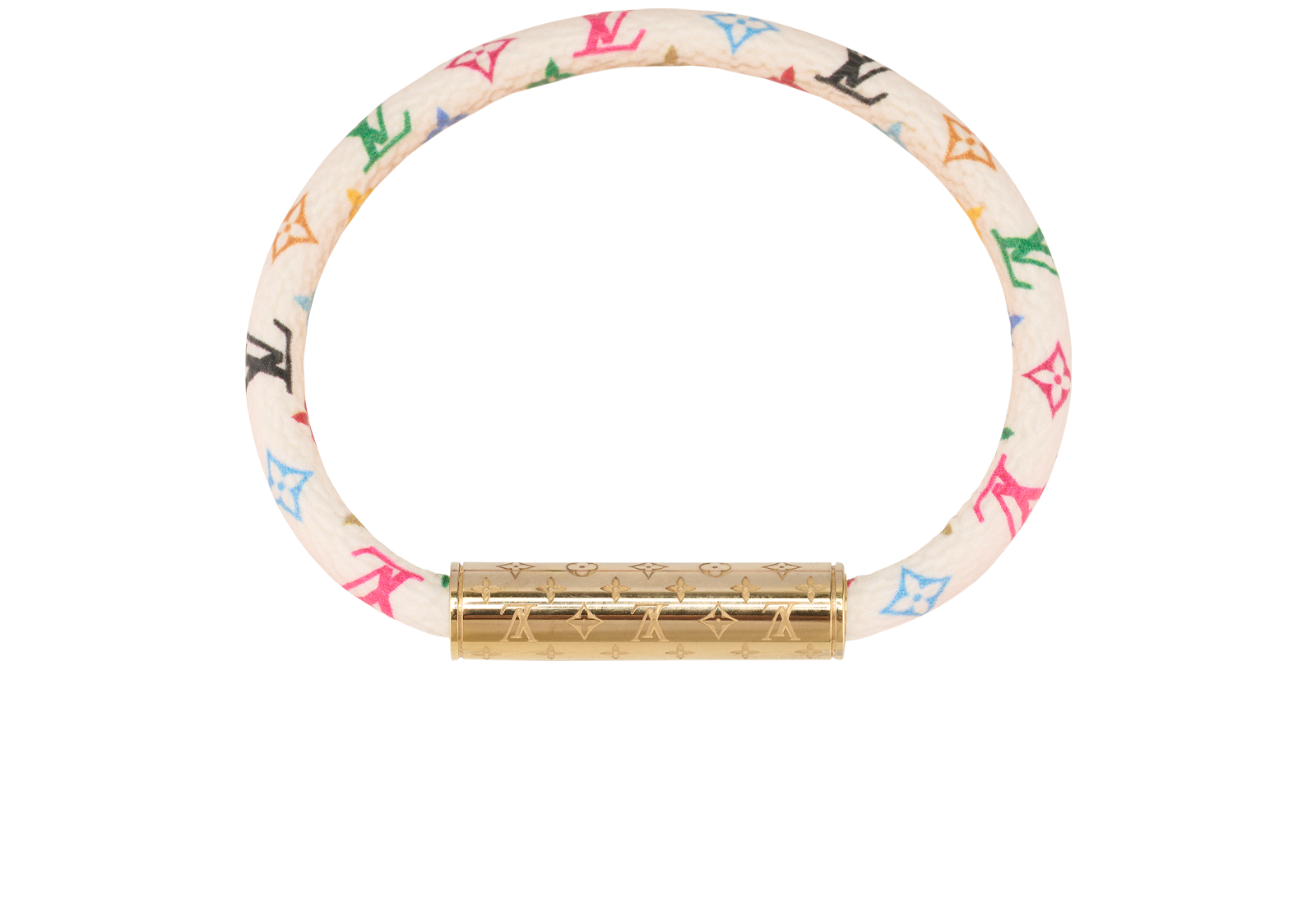 Louis Vuitton X TM Confidential Bracelet, &pound;120, Jewellery, White, Canvas, Back view