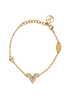 Louis Vuitton Essential V Bracelet, &pound;250, Jewellery, Gold, Brass/Faux Pearl, Front view