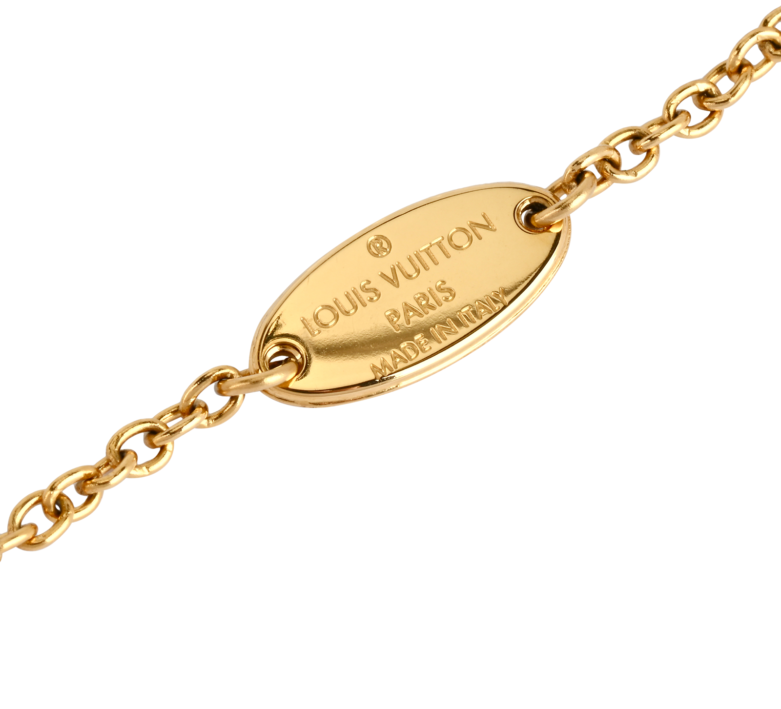 Louis Vuitton Essential V Bracelet, &pound;250, Jewellery, Gold, Brass/Faux Pearl, Other view