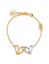 Louis Vuitton Fall in Love Bracelet, &pound;275, Jewellery, Gold/Silver, Brass, Front view