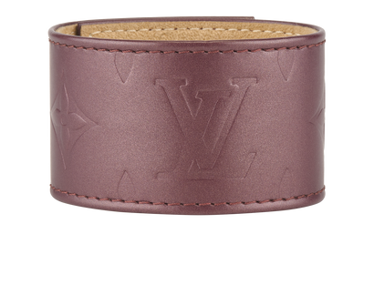 Louis Vuitton 2002 Matte Monogram Bracelet, &pound;220, Jewellery, Burgundy, Leather, Front view