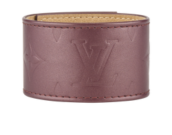 Louis Vuitton 2002 Matte Monogram Bracelet, Leather, Burgundy, 3*