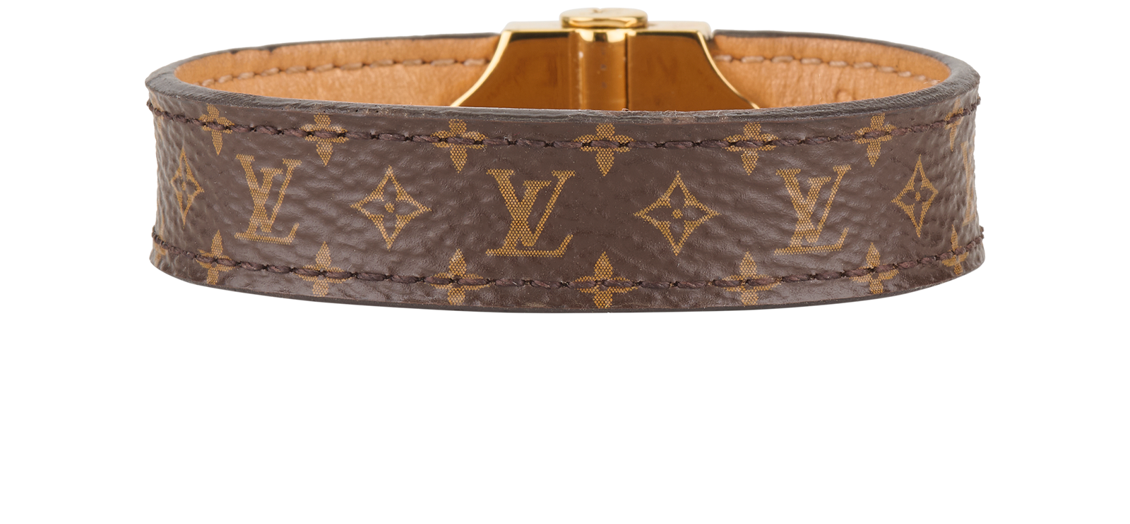 Louis Vuitton Nano Monogram Bracelet, &pound;150, Jewellery, Brown, Canvas, Back view